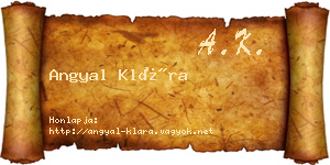 Angyal Klára névjegykártya